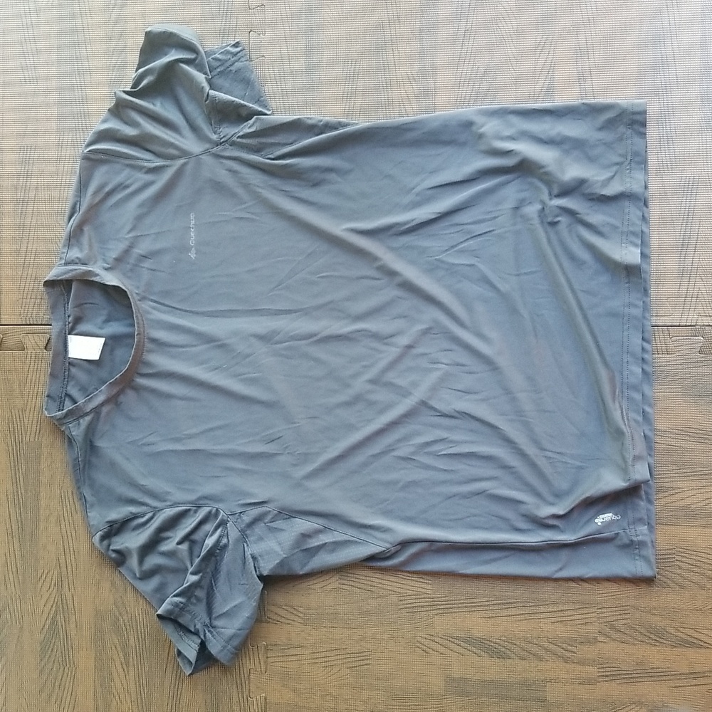 Quechua MH 100 Carbon Grey Hiking T-Shirt Men's L
